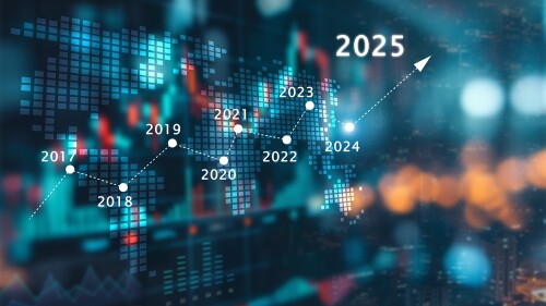 Digital,Economic,Growth,Chart,With,A,Rising,Trend,Towards,2025,