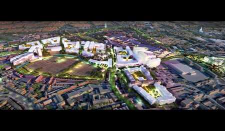 The Grangegorman development is planned to revitalize the northern district of Dublin, an area that has experienced high levels of social and economic deprivation. (MOORE RUBLE YUDELL ARCHITECTS & PLANNERS)