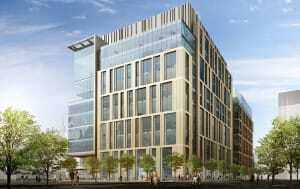 Alexandria Real Estate Equities is developing 50+60 Binney Street in Cambridge, Massachusetts, a $220 million life-sciences complex designed by SGA. The project is seeking LEED Gold certification. (SGA)