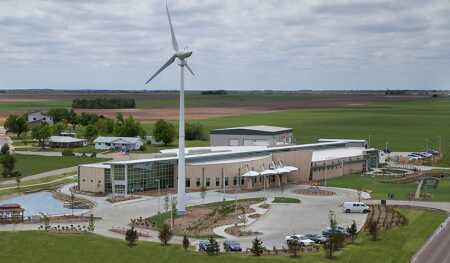 Kiowa County (Kansas) Memorial Hospital has its own onsite wind turbine.