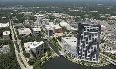 The Woodlands development includes 7 million square feet (650,000 sq m) of office space.