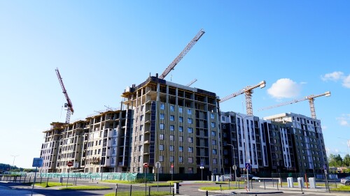 Tower,Crane,On,Building,Construction.,Construction,Crane,On,Housing.,Construction