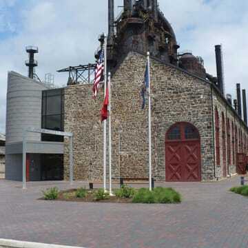 The Bethlehem Visitor Center. The exterior was restored to U.S. Secretary of the Interior standards for historic preservation. (WRT)
