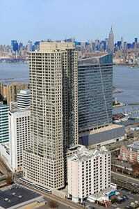 A development of Roseland Property Company, the $240 million Monaco has 523 luxury rental units in two 50-story structures.  The Monaco includes 12,300 square feet (1,142 sq m) of retail space. (Roseland, A Mack-Cali Company)
