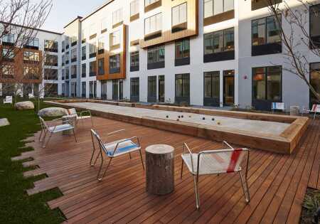 Harrison Station 330 in Harrison, New Jersey, includes 329 luxury multifamily units one block from the Harrison PATH station. Harrison Station 330 is being designed by Minno & Wasko Architects and developed by Ironstate Development and the Pegasus Group. (Jody Kivort)