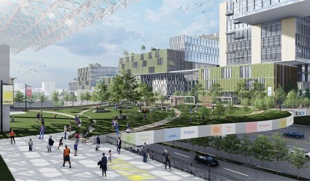 image The winning plan from the University of Texas at Austin, titled The Stack, supports three pillars: health, culture, and connection. This LEED Platinum, transit-oriented development would create a thriving, diverse, and integrated community reflective of Oakland’s culture and would be a catalyst for uplifting the city’s vulnerable residents. The Stack’s ambitious proposal transforms the area into a cultural and transit hub with a mission-driven, mixed-use program that drives positive social change for Oakland.