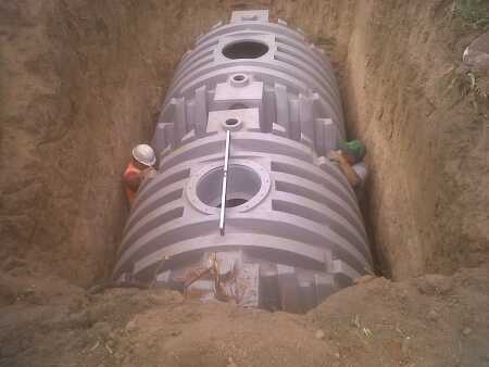 An underground water storage tank installed beneath the test garden located on the Sterling Ranch site. The test garden was created in partnership with the Denver Botanic Gardens to test and experiment with native/naturalized plant species and irrigation techniques to guide the water-wise and efficient landscaping and plant selection strategies. (Sterling Ranch Development Company)