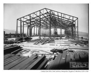 The Pier 2 shed under construction in 1911. (Golden Gate National Recreation Area, National Park Service)