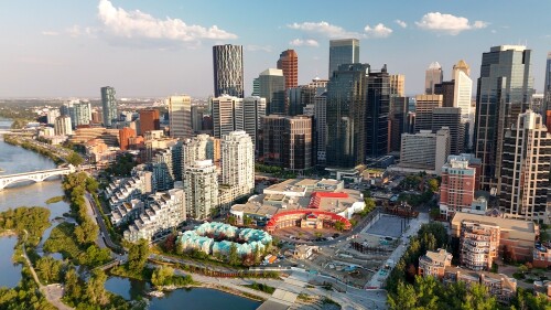 Calgary,,Alberta,-,July,10,,2024:,Aerial,View,Of,Calgary