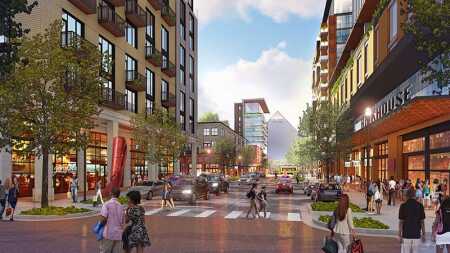 ©Looney Ricks Kiss. Redevelopment of Memphis’s Pinch District on the north edge of downtown is underway to create a walkable, mixed-use urban district. The planning effort was led by the city of Memphis, the Downtown Memphis Commission, and architecture firm Looney Ricks Kiss.