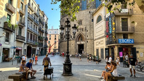 Barcelona,,Spain,-,09.08.2024.,Passeig,Del,Born,Street,View,In