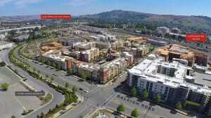 As San Jose’s first and Silicon Valley’s largest mixed-use transit-oriented development, Cottle Transit Village includes nearly 3,000 homes, many at TOD densities near the transit stations. (Ken Kay Associates)