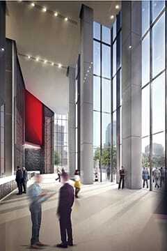 A rendering of the lobby of 2 World Trade Center. (Silverstein Properties)