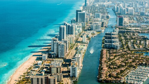 Aerial,View,Of,Fort,Lauderdale,And,Miami