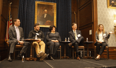 Panelists speaking at a recent ULI Philadelphia event, from letf to right: (SeventySix Capital)