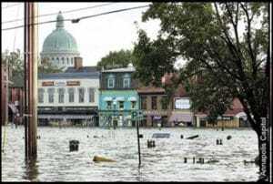 Urban flooding is common in the historic city of Annapolis, Maryland's state capital (photo courtesy of the city of Annapolis).