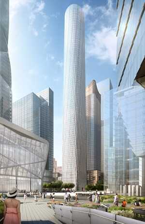 Designed by David Childs/SOM, the 79-story 35 Hudson Yards is planned to offer luxury residences and a 175-room hotel. (related-oxford)