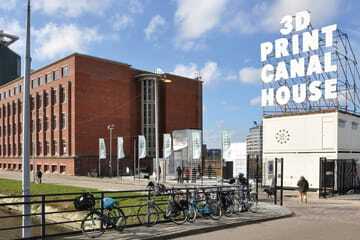 Badhuiskade 11, Amsterdam North, where the house is being printed and erected. (Marijke van Woerden)