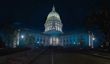 The Capitol Building in Madison, Wisconsin.