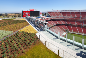 HNTB designed the $1.2 billion, 68,500-seat Levi’s Stadium in Santa Clara, California—one of the NFL’s most innovative, sustainable, and technologically advanced stadiums—as an expandable sports and entertainment destination. Construction started in April 2012, and the stadium opened in July 2014, becoming the NFL’s fastest-built stadium. (© HNTB)