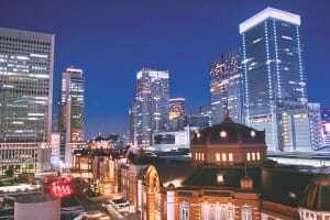 Tokyo Station, the main intercity rail terminal in the city, is served by both regional commuter lines and the Tokyo metro network.