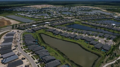 An aerial view of Babcock Ranch in Punta Gorda, Florida. (Shutterstock)