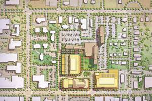 ColeJenest & Stone is providing land planning, permitting, and civil engineering services for Cousins Properties’ planned mixed-use development 123 West Franklin in Chapel Hill. The development was expected to start construction by the end of 2014. (colejenest & stone)