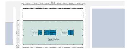 While central elevator cores are the most space efficient for large tenant office spaces, central cores and lobbies can render parking layouts inefficient. The ability to house multiple tenants, an important consideration to reduce potential vacancy and diversify income sources, may induce the need to find alternative locations. 