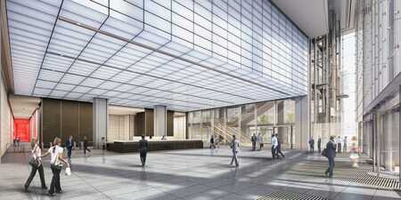 The 80-story 3 World Trade Center will include 68,000 square feet (6,000 sq m) of space and five levels of retail space at grade and below. (Silverstein Properties)