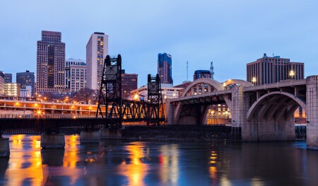 Downtown St. Paul, Minnesota. In many U.S. cities, developers are considering converting class B and C office buildings into residential uses where it makes sense financially. (Shutterstock) Office to residential conversion.
