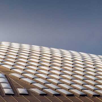 A close-up of the Astrodome’s roof, which spans 600 feet (183 m).
